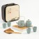 A set for a tea ceremony 10 items, 4 persons, a cup of 55 ml, a kettle of 200 ml, gray kettle