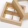 Folding box for 4 sweets with a window, craft, 12.6 x 12.6 x 3.5 cm