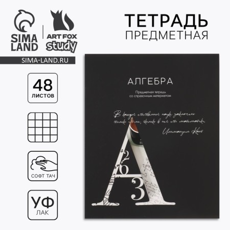 Subject notebook A5, 48 liters on the paper clip "Silhouette. Algebra" Soft Tach Lam, Uf Lac