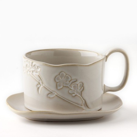 Tea couple ceramic "ceramic", 2 items: 220 ml mug, saucer 13x13.6 cm-1