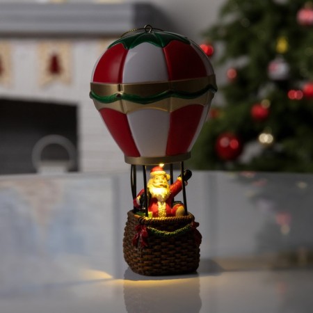 LED figure "Ball with Santa Claus" 8 × 8 × 16 cm, polystone, batteries LR44x2, glow warm white