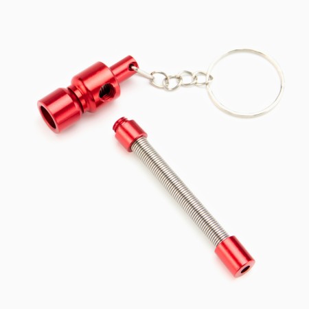 The smoking "spring" tube, with a brass framing, 3.5 x 7.5 cm-3