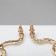 Hanging earrings "snake" thin, black color in gold