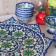 Largan Rishtan ceramics "Flowers", 41 cm, corrugated, blue