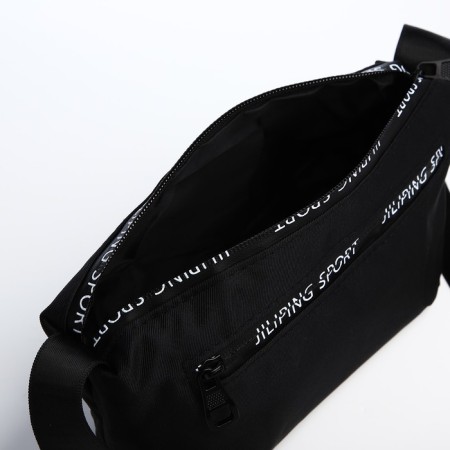 Youth bag with zipper, black color-7