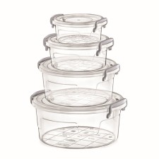 A set of food containers Hobbylife Trend, 4 pcs, color mix
