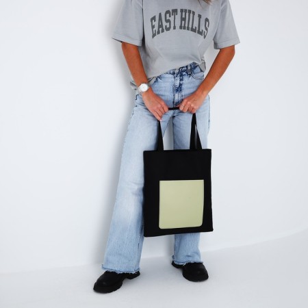 Shoper Nazamok, Kozhzam pocket, black color, olive, 40x35 cm-7