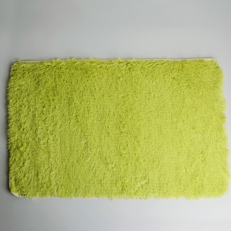 Bathroom rug rectangular “fluffy”, 50 × 80 cm, green color-1
