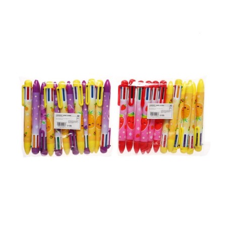 Balloon handle Calligrata, automatic, 6 color, with a pattern, mix-7
