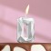 Candle in the cake on the skewer "Almaz", the number "0", silver, 4.8x2.6 cm