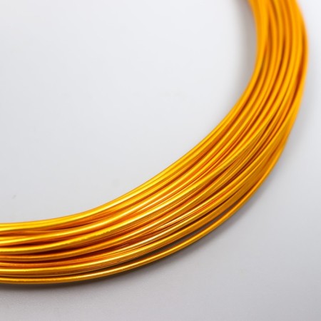 Wire for creativity d 1mm, yellow steering wheel. 10 m-1