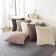 Pillowcase "Avril", size 45x45 cm, mokko color