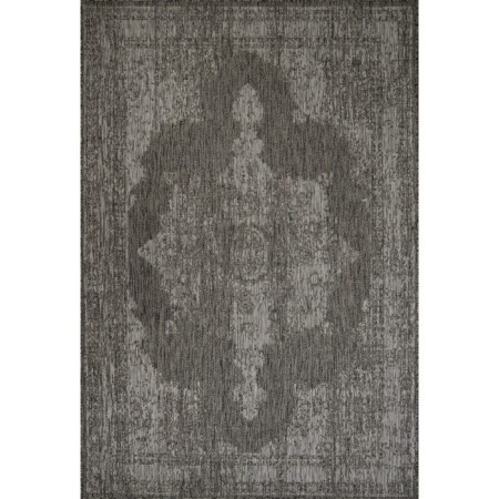 Rectangular carpet Merinos Kair, size 100x200 cm, Gray color
