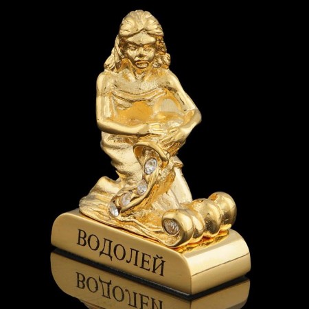 Сувенир знак зодиака «Водолей», 5×2×5 см, с кристаллами-1
