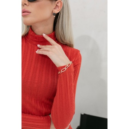 Women's turtleneck Eliseeva Olesya, size 54, Terracotta color-2