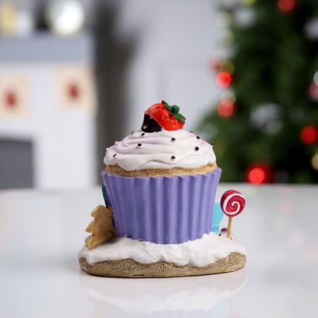 LED figure "House of sweets" 13 × 12 × 9 cm, polystone, batteries Lr44x2, glow warm white-2