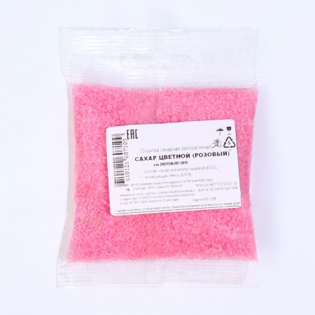 Confectionery sprinkling "color sugar", pink, 50 g-2