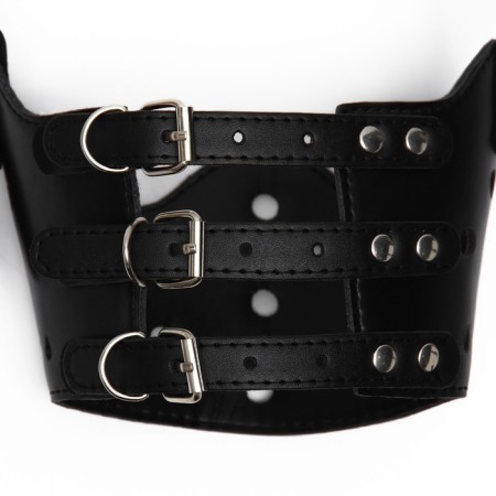Pressed muzzle of pressed leather adjustable, No. 5, DN 9.3 cm, ohm 32-40 cm, black-5