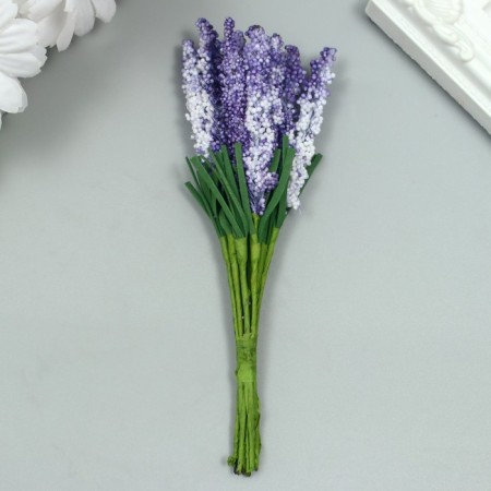 Decor for creativity "Ivan Tea" 1 bouquet = 10 flowers purple 1.5x14 cm-2
