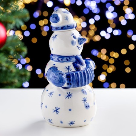 Snar "Snowman Balagur", 20 cm, 0.5 l, gzhel-3