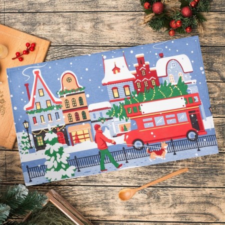 Kitchen towel "Holiday in the city" 35x60cm