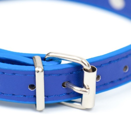 The collar "Bows and Rhinas", 38 x 1.5 cm, Osh 27-33, blue-2