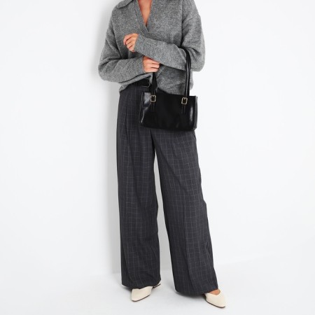 Bag Female Tout with zipper, black color-6