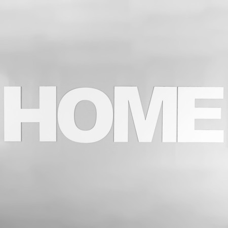 Panel letters "Home" The height of the letters 30 cm, set 4 details white-1