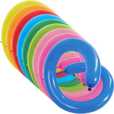 Modeling ball 260 ", assorted, pastel, set of 100 pcs., Mix