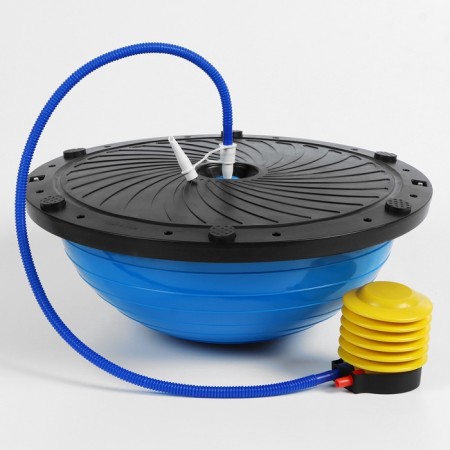 Half -sphere bosu gymnastic, with a pump, 46x20 cm, blue color-10