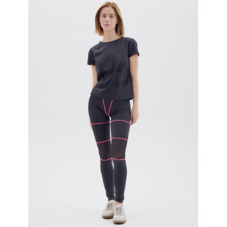 Women's legins with minaku grid, black color, rr 44-4
