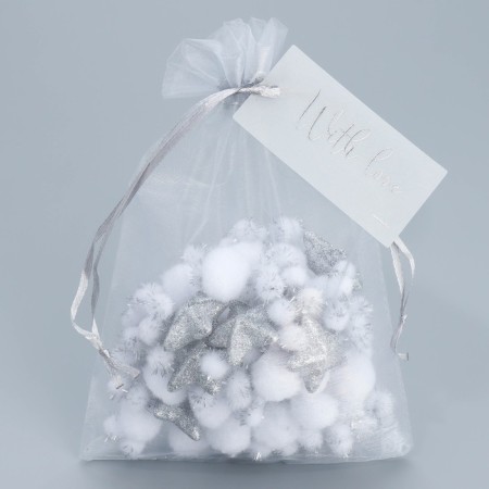 Bag Gift Organza Silver "You", with a nameplate 16 x 24 cm +/- 1.5 cm-1