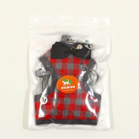 AMUNICE COMMUNICATION WITH A Soft Clit, XL, leash 120 x 1.5 cm, Osh 38-52 cm, OG 42-60 cm, red 47-6