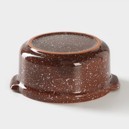 Baking form with handles "marble", 800 ml, d = 15 cm, brown color-2