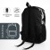 Youth backpack from textiles, 3 pockets, gray color