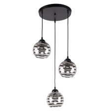 Spring light lamp 10247/3BK SM+CL, 3x60W, E27, 70x35x35 cm, black color black