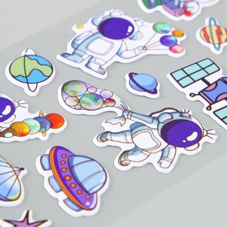 Plastic sticker "Friendly Cosmos" mix 22x10 cm-8