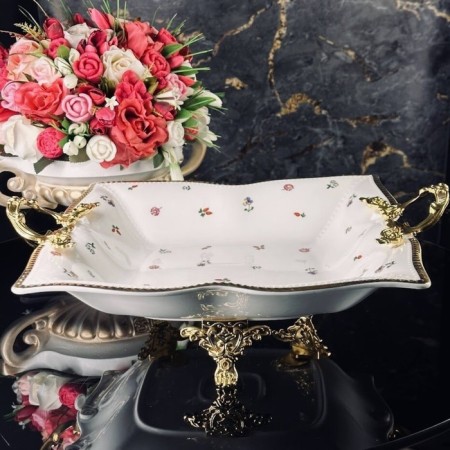 Lenardi "Coji" dish, on legs with handles, 33 cm
