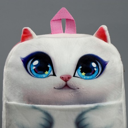 Baby backpack for a girl "cat" with a heart-4