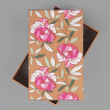 Rectangular gift box, packaging, "flowers", 14 x 8 x 4.5 cm-2