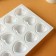 Form for mousse desserts and baking konfinetta “hearts”, 29.8 × 17.3 × 2.5 cm, 15 cells (5 × 4.6 cm), white color