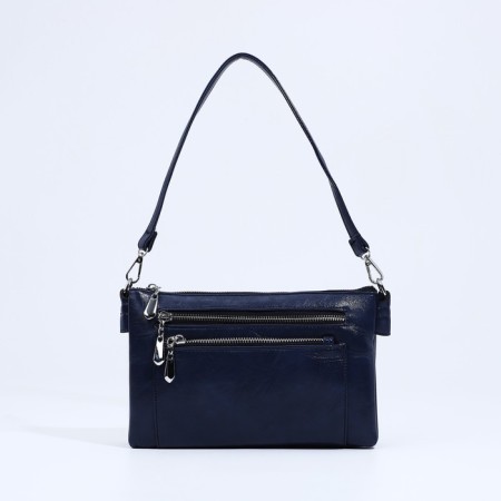Bag Cross-Bodi with a zipper, blue color