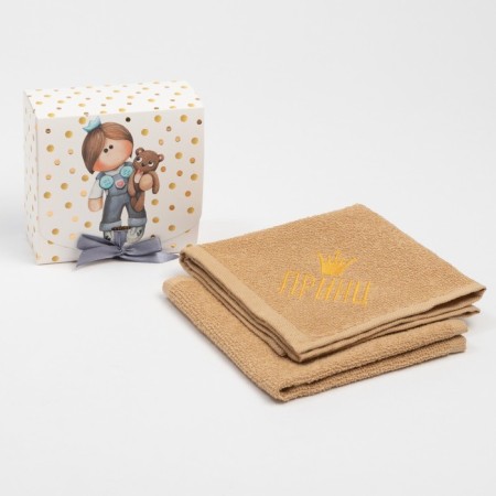 Gift set of towels Ethel "Prince Tim", 30x30 cm-2pcs, 100% cotton-1