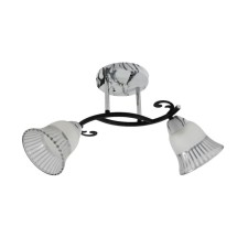 Светильник потолочный ЭкономСвет 12259/2MR+CR+BK WT+CL, 2х60Вт, E27, 28х20х52 см, цвет белый
