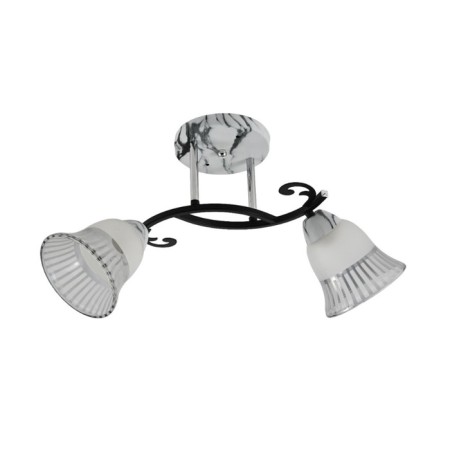 Lamp Ceiling Economic Court 12259/2MR+CR+BK WT+CL, 2x60W, E27, 28x20x52 cm, white color