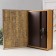 Safe-book wood to the leatherette "flower" embossing, under metal 30x20x6.8 cm