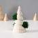 Souvenir "New Year tree" with moss white, height 10 cm, d-5 cm (moss green stabil)