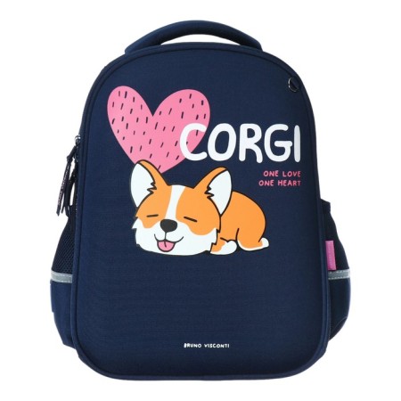 Frame backpack, 38 x 30 x 20 cm, Bruno VisConti 12-001 "Corgi.one Love", for girls-2