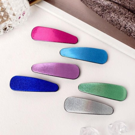 Invisibility for Herty hair (set 6 pcs) neon shine, 5.5 cm, mix