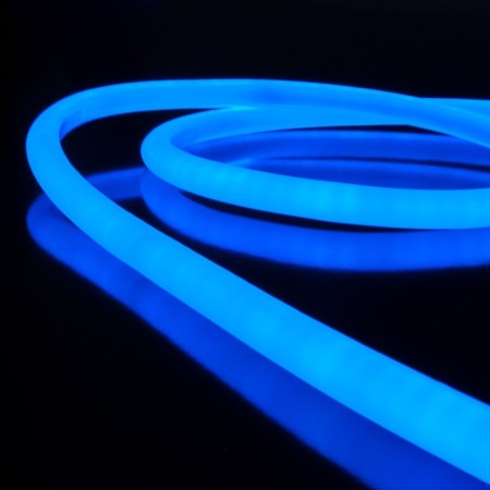 Flexible Neon Elektrostandard, IP67, 2835, 144 LED/m, 220V, round, glow of blue-2